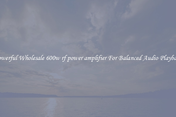 Powerful Wholesale 600w rf power amplifier For Balanced Audio Playback