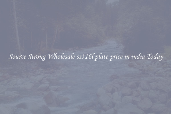 Source Strong Wholesale ss316l plate price in india Today