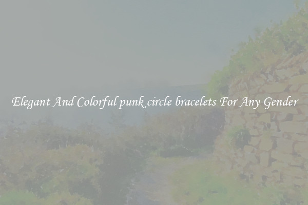 Elegant And Colorful punk circle bracelets For Any Gender