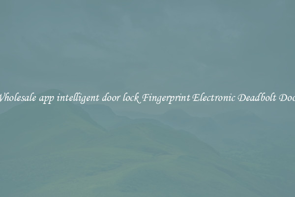 Wholesale app intelligent door lock Fingerprint Electronic Deadbolt Door 