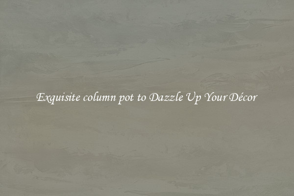 Exquisite column pot to Dazzle Up Your Décor 