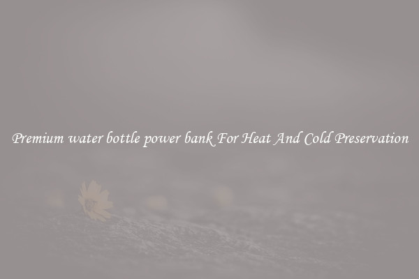 Premium water bottle power bank For Heat And Cold Preservation